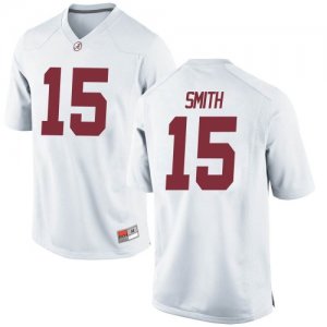 Youth Alabama Crimson Tide #15 Eddie Smith White Game NCAA College Football Jersey 2403YTRM7